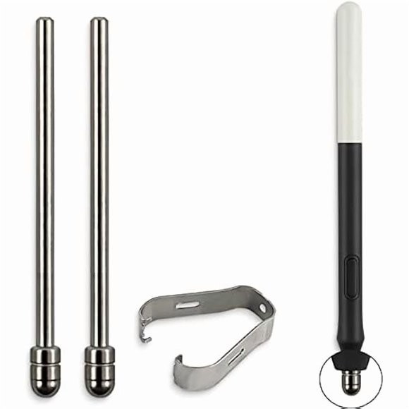 LinQingQ No Worn Out Titanium Alloy Fine Pencil Nibs Compatible with Wacom One Creative Pen, Replacement Hard Refill Tips fits for WACOM ONE DTC133W0A /Galaxy Tab S8 S7 Stylus,2 Pcs