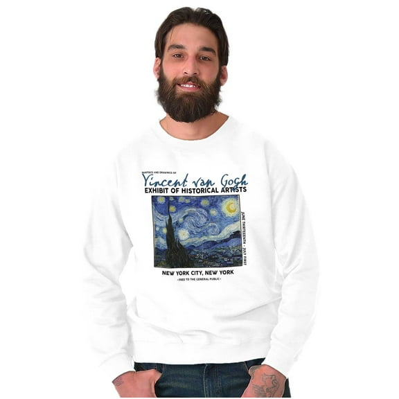 Vincent Van Gogh Museum Starry Night Sweatshirt for Men or Women Brisco Brands S