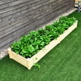 thumbnail image 2 of Patiojoy Raised Garden Bed Planter Wooden Elevated Vegetable Flower Rectangular Kit Box, 2 of 9