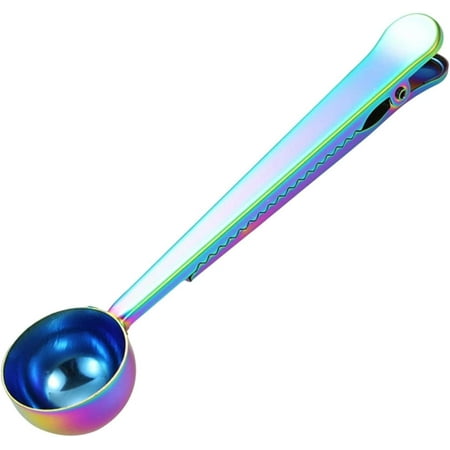 

2 In 1 Coffee Spoon With Sealing Clips Long Handle For Ground Coffee Kitchen Tools