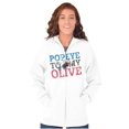 thumbnail image 3 of Popeye To My Olive Oyl Cute Couple Zip Hoodie Sweatshirt Women Brisco Brands X, 3 of 6