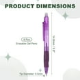 thumbnail image 2 of Uxcell 6Pcs Erasable Gel Pens, 0.5mm Retractable Fine Point Heat Erasable Marking Pen Smooth Writing Fabric Markers for Sewing Drawing Writing Planner, Purple Ink, 2 of 7