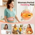 thumbnail image 4 of Cordless Heating Pad for Period , 5 Heat Setting, Gifts for Girlfriend Mom Wife Women, White, 4 of 9
