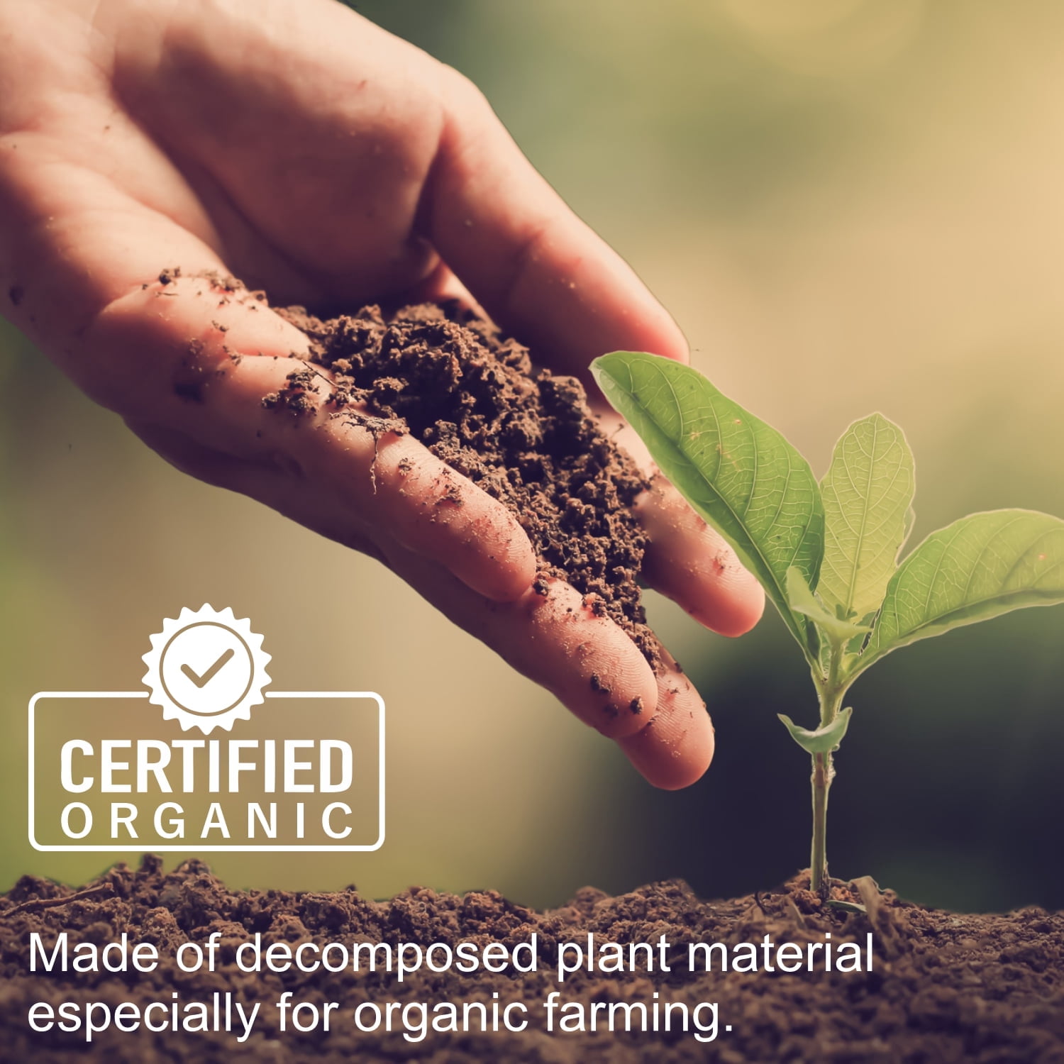 Organic Compost - Plant Based Potting Soil - Home, Garden Organic Fertilizer - Complete Food for Plants - Boosts Plant Growth - Use for Indoor and Outdoor Farming 24 Quart Bulk!