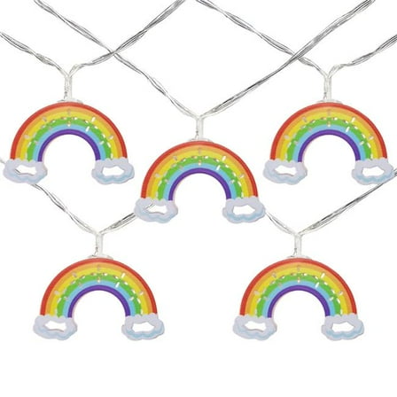 3.25 ft. Clear Wire LED Warm White Rainbow Christmas Light - 10 Count