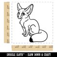 thumbnail image 2 of Adorable Fennec Fox Self-Inking Rubber Stamp Ink Stamper - Blue Ink - Large 1-1/2 Inch, 2 of 7