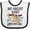 White and Black, variant on Inktastic My Great Aunt Loves Me with Sloth and Hearts Boys or Girls Baby Bib