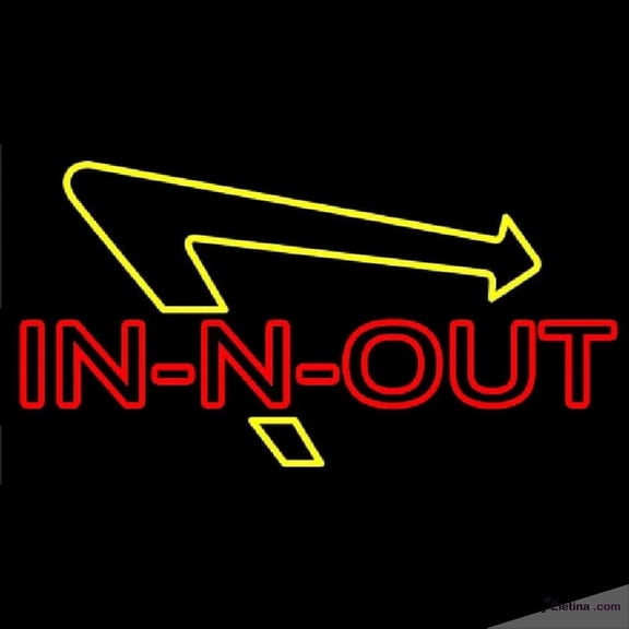 Neon Signs for Wall Decor In N Out Burger Handmade Art Sign Neon Led Tubing16x20inch