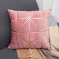 thumbnail image 2 of WNFJR 18x18 Inch Velvet Cushion - Decorative Gold Foil Geometric Pattern Soft Square Throw Pillow for Modern Homes Couch Sofa Bedroom Living Room Car, 2 of 4
