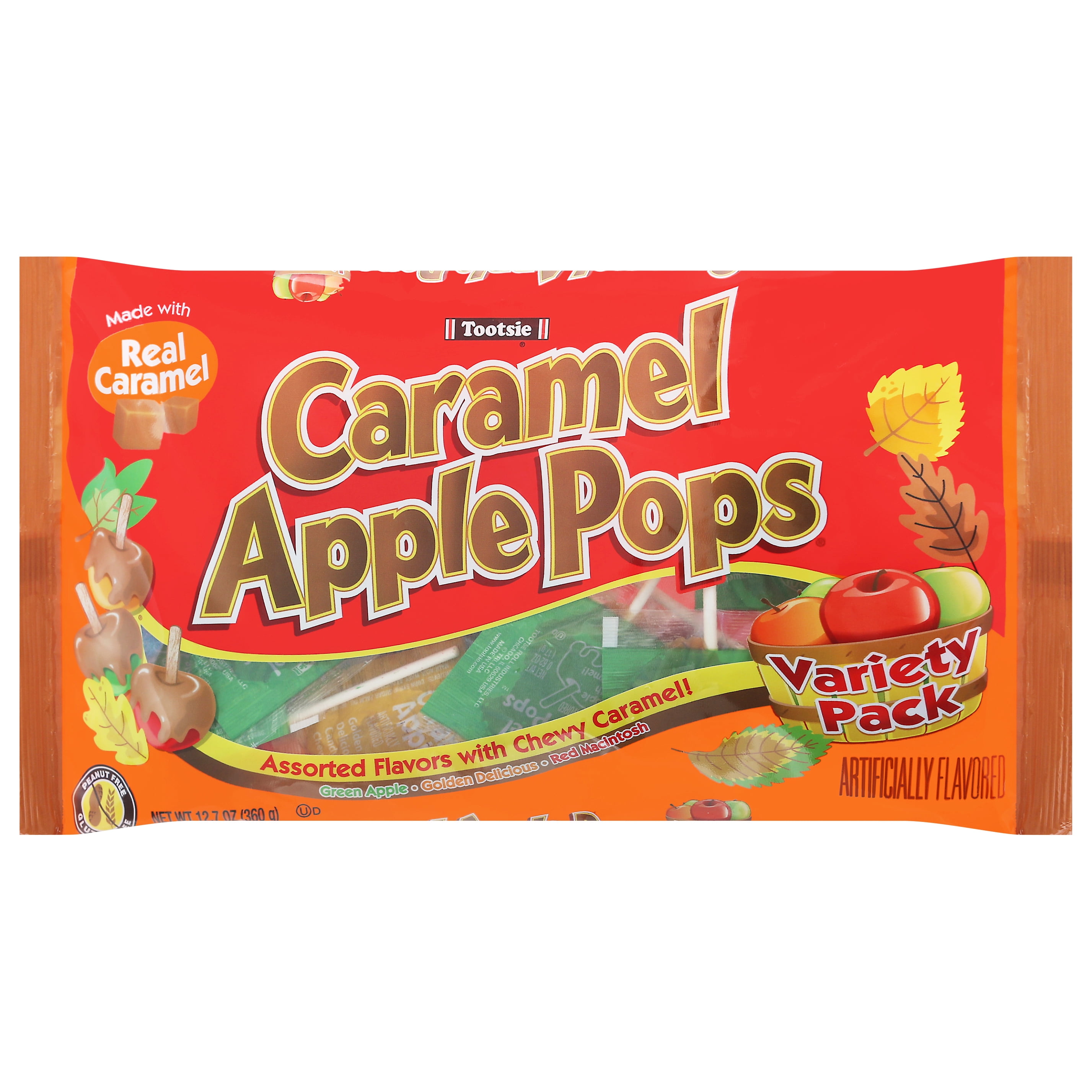 Tootsie Caramel Apple Pops Assorted Apple Orchard 12.7 oz. Limited Edition Fall Favorite