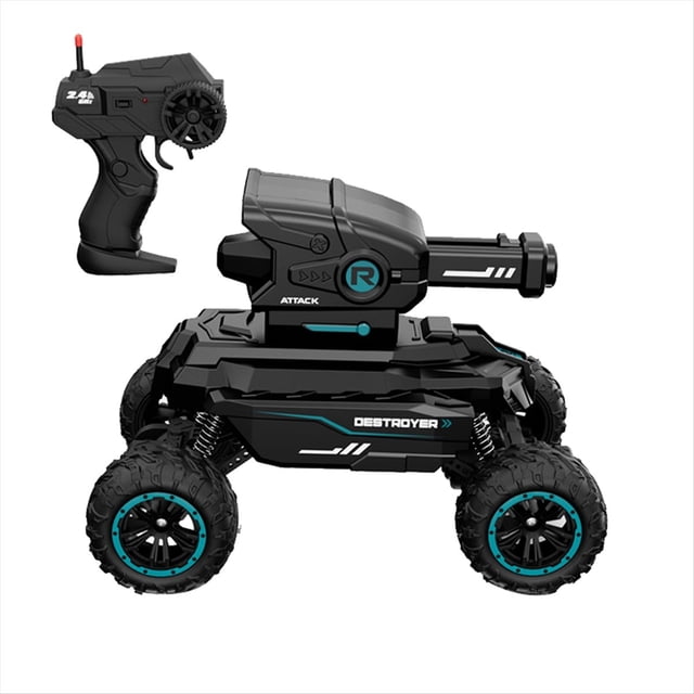 RC Drift Tank Toy VehíCulo Blindado MultifuncióN Control Remoto Coche Bomba de Agua Multijugador Regalo Competitivo-Azul