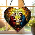 thumbnail image 7 of Nativity Scene Window Hanging Stained Glass Chirstmas, Nativity Scene Suncatchers for Windows Stained Glass, 7 of 7