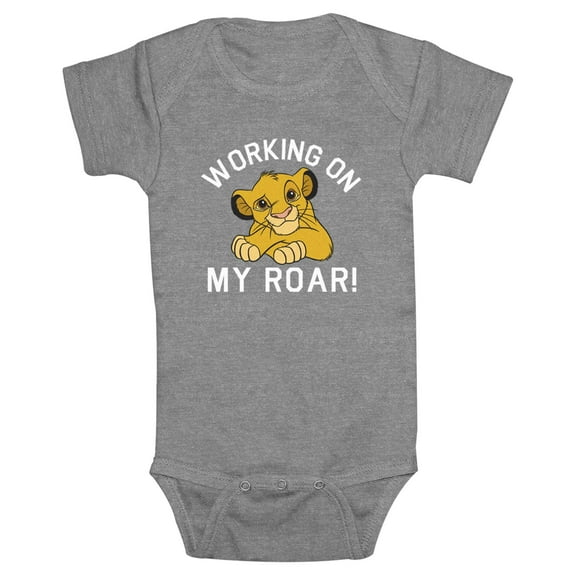 Infant's Lion King Simba Working on My Roar Bodysuit