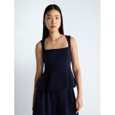 Devil Wears Prada Scoop Collection Women's Sleeveless Square Neck Peplum Top, Sizes 0-20