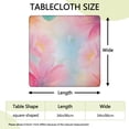 thumbnail image 2 of Pastel Floral Watercolor Pattern Square Fitted Tablecloth with Elastic Edge,Square Table Cover,Washable Elastic Table Cover for Home Kitchen Party Decor 34"x34", 2 of 6
