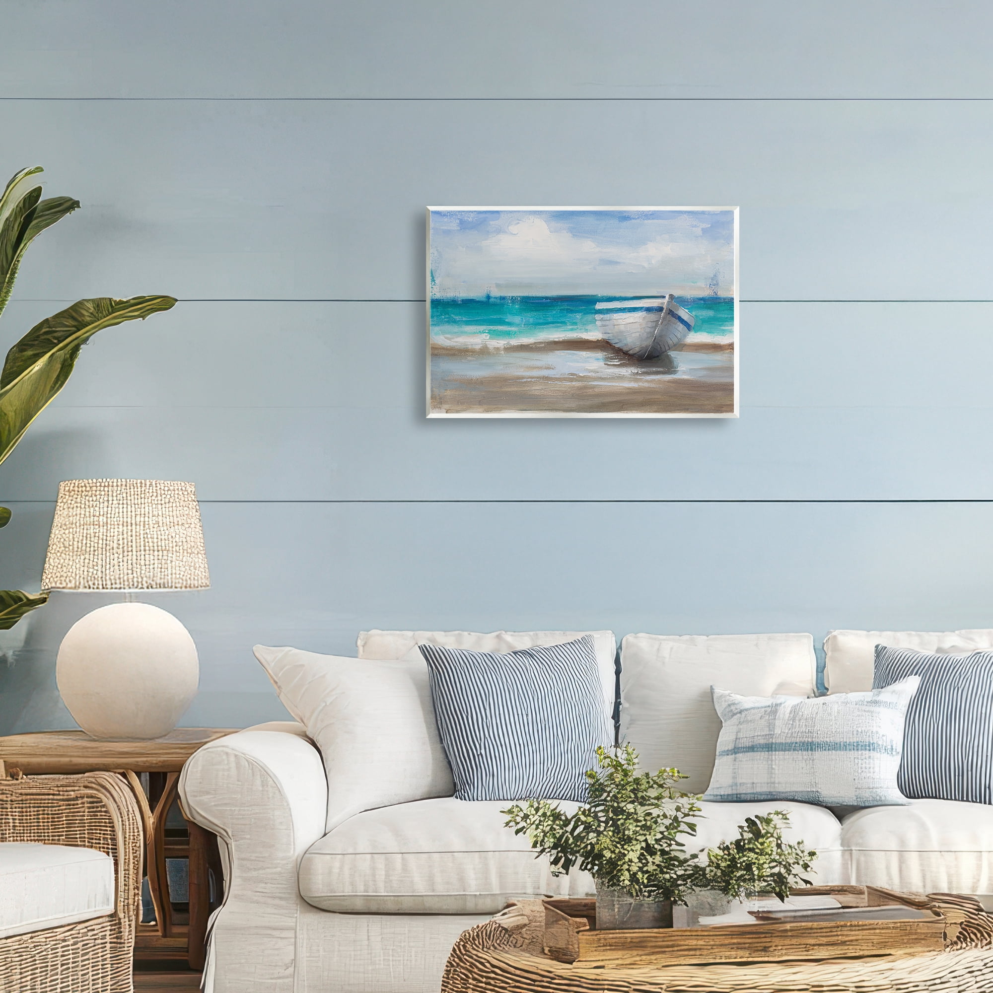 Stupell Industries Painterly Boat On The Shore Wall Plaque Art, design by Cloverfield & Co.