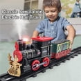 thumbnail image 2 of Transemion Train de Noël pour Enfants avec Lumière et Son Électrique, Modèle Rétro de Train à Vapeur, 2 of 9