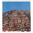 thumbnail image 3 of Ambesonne Tibetan Shower Curtain, Old Houses Larung Gar, 69"Wx84"L, Multicolor, 3 of 3