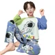 thumbnail image 5 of Conjunto de pijamas de verano para niños, ropa para el hogar similar a algodón para niños medianos y grandes, ropa de dormir con estampado de capibara de nuevo estilo de China continental, 5 of 5