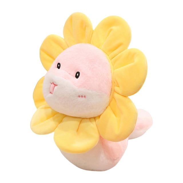 Serpiente de peluche realista para niños, ideal para festivales de primavera. Girasol rosa 38cm
