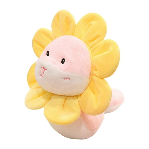 Juguete de peluche de serpiente, lindo animal de juguete, adorno para fiesta, colección de figuras de serpiente Girasol rosa 38cm