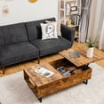 thumbnail image 3 of Gymax 43'' Lift Top CoffeeTable W/ Storage Compartment & Metal Frame Coffee, 3 of 10