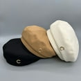 thumbnail image 4 of Femmes Bonnet Porter Tous les Jours Easy-matching Chic Maille Texture Femmes Béret, 4 of 5