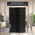 thumbnail image 2 of Oriental Furniture 6 ft. Tall Double Sided Black Crocodile Print Canvas Room Divider, 2 of 7
