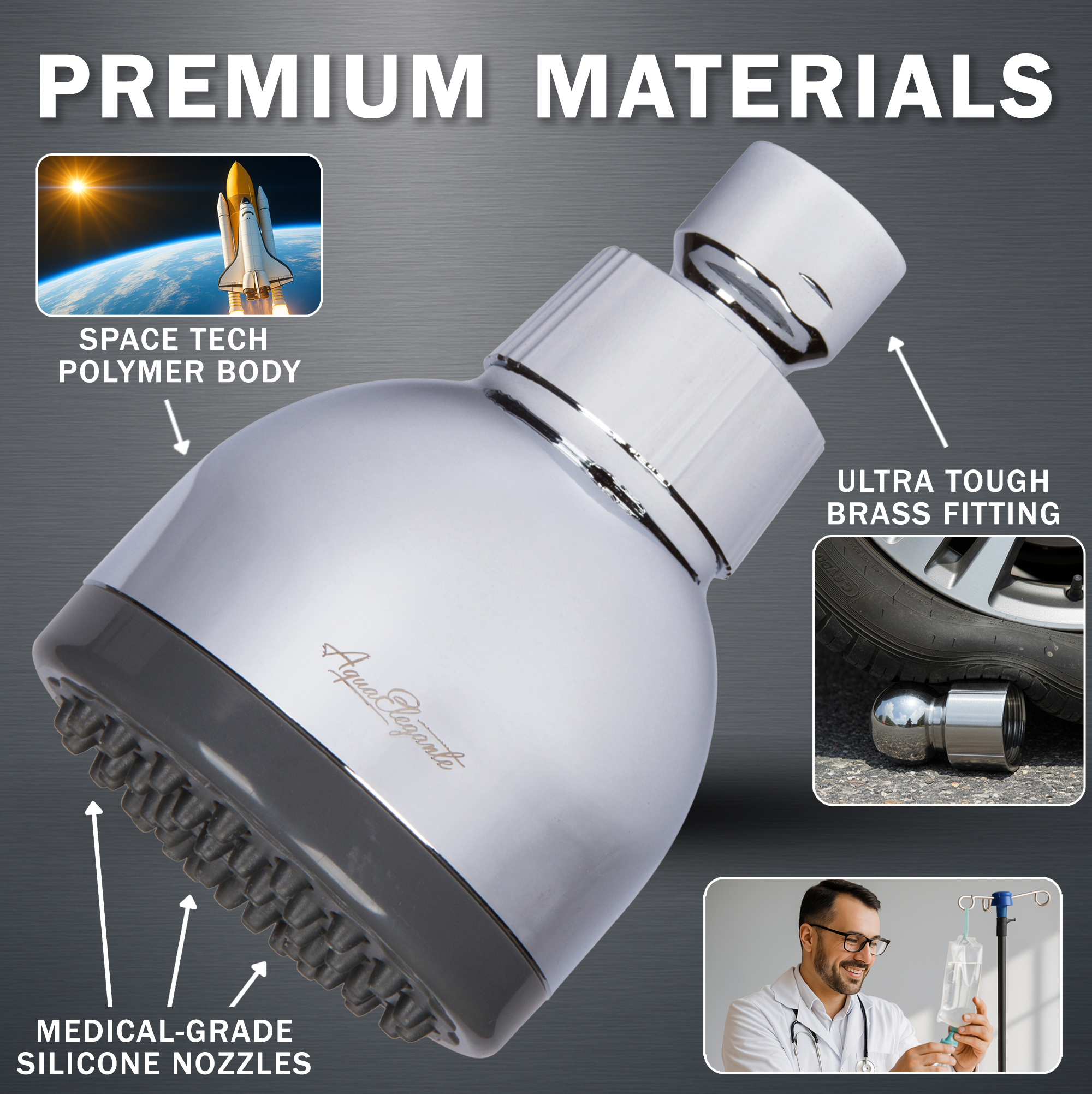 Aqua Elegante 3-Inch High Pressure Shower Head photo 4