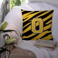thumbnail image 3 of Letter O Initial Tiger Stripe - Black Gold  Fabric Decorative Pillow, 3 of 4
