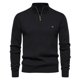 thumbnail image 2 of Gibobby Suéter ligero hombre Suéteres de cuello alto para hombre, ajuste delgado, base sólida, suéter delgado(Negro,XG), 2 of 3