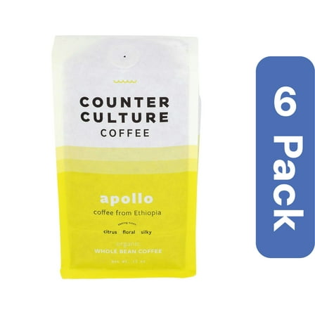 Counter Culture Apollo Organic Whole Bean Coffee (Pack of 6)