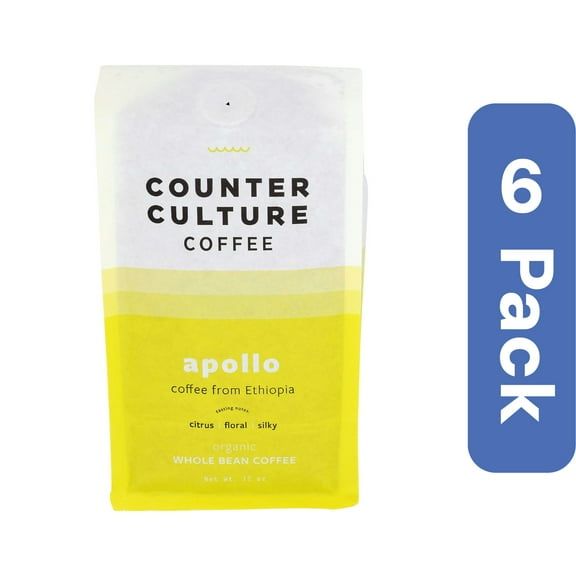 Counter Culture Apollo Organic Whole Bean Coffee (Pack of 6)