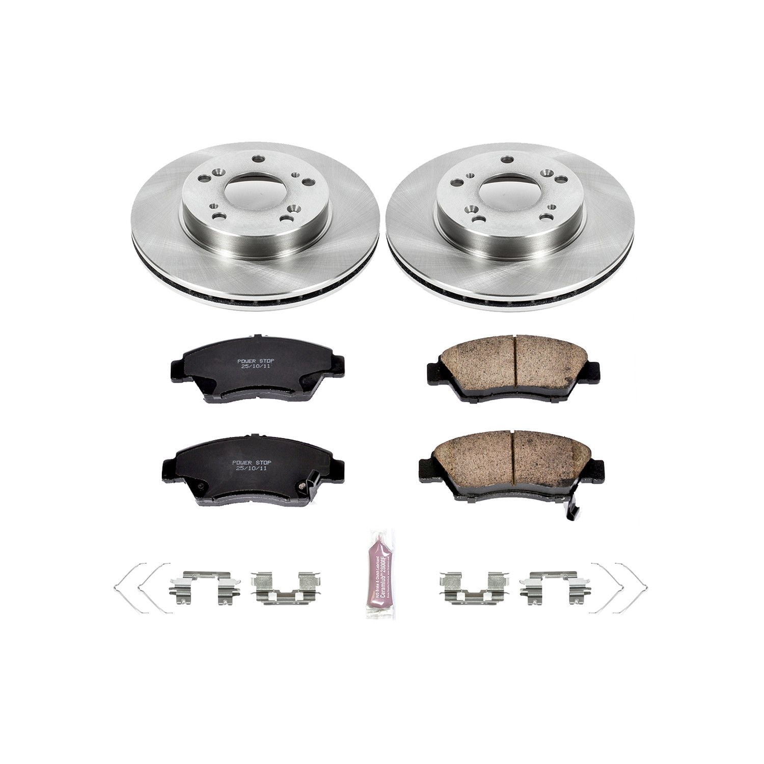 Power Stop Front Stock Replacement Brake Pad and Rotor Kit KOE2389