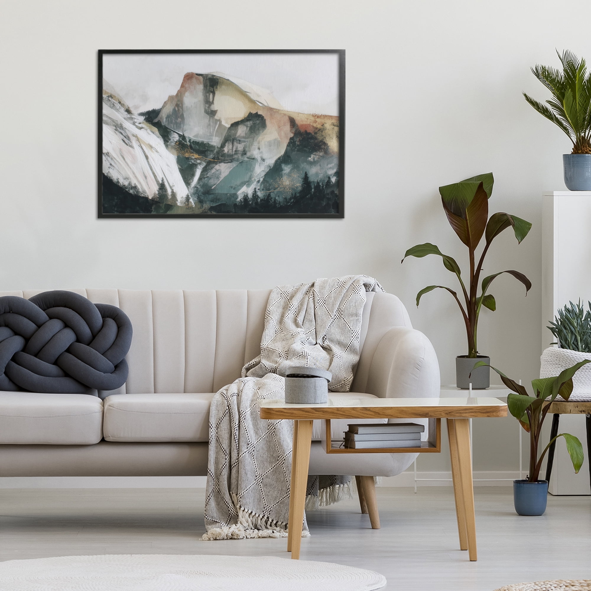Stupell Industries Abstract Sierra Nevada Mountain Black Framed Giclee Art, design by Chromatic Storm Studio