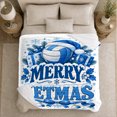 thumbnail image 4 of Volleyball Christmas Cheer, Festive Holiday Scene, Warm Flannel Blanket for Living Room and Reading Nook with Detailed Artwork, Art Lovers Christmas Gift, Festive Home Decor, 4 of 7