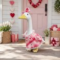 thumbnail image 5 of Qwtwty Porch Goose Clothes for 23 inch Cement Plastic Goose Statue, Rustics Lace Goose Costume Outfit for Outdoor Patio Yard Decor, 5 of 9