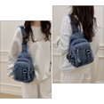thumbnail image 4 of Sunyuer Women Vintage Denim Sling Bag, Lightweight Casual Crossbody Chest Bag, Multi Pocket Denim Fanny Pack Adjustable Strap Daypack for Travel Walking Commute, 4 of 7