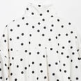 thumbnail image 3 of Edvintorg Womens Jacket Polka Dot Lightweight Long Sleeve Casual Loose Coat Fall Winter Outerwear with Buttons Trendy Womens Clothes White L, 3 of 8