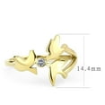 thumbnail image 2 of Gold Birds Womens Ring Solitaire Stainless Steel Anillo Color Oro Pajaros Para Mujer Acero Inoxidable, 2 of 6