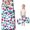Blue and Pink Leopard Print, variant on Brown and Beige Leopard Print Teens Toddler Nap Mat with Pillow, Sleeping Mat Bag for Preschool Daycare 60"x20"