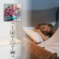 thumbnail image 4 of Square Wall Clock,Pink And Turquoise Flowers In Vase,Silent Non-Ticking Wall Clock Decor for Home Office Kitchen Living Room Bedroom(12inch), 4 of 4