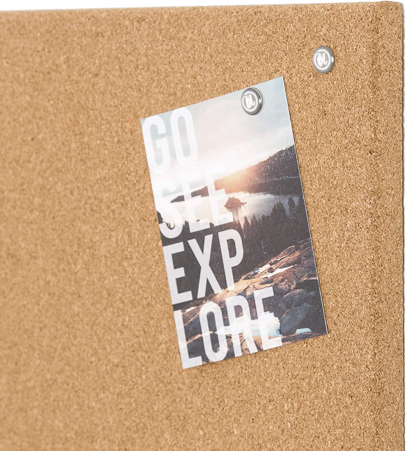 Cork Canvas Bulletin Board, 14" x 14" Inches, Frameless (463U00-04)