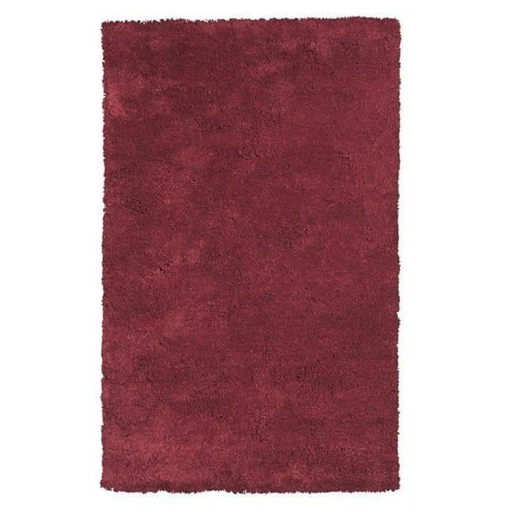 HomeRoots  Polyester Red Area Rug - 7 ft. 6 in. x 9 ft. 6 in.