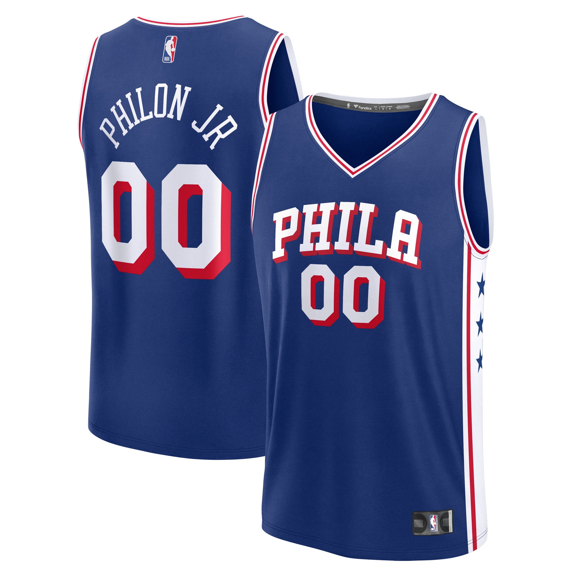 Men's Fanatics Labaron Philon Jr Royal Philadelphia 76ers 2026 NBA Draft First Round Pick Fast Break Jersey - Icon