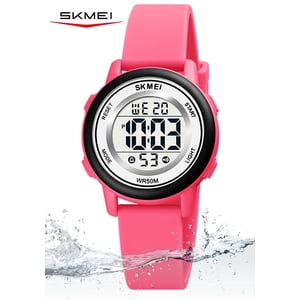 SKMEI Kids Digital Sport Watch 50M Waterproof Peach