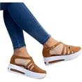 thumbnail image 1 of Sandalias de Cuña Media con Punta Abierta Básica Para Mujer, Sandalias de Punta Abierta Zapatos de Mujer Zapatillas de Deporte Cuñas de Moda Para Mujer Alpargatas Calzado Deportivo de Verano,F-42 Xishao ropa, 1 of 2