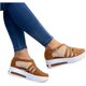thumbnail image 1 of Sandalias de Cuña Media con Punta Abierta Básica Para Mujer, Sandalias de Punta Abierta Zapatos de Mujer Zapatillas de Deporte Cuñas de Moda Para Mujer Alpargatas Calzado Deportivo de Verano,F-35 Xishao ropa, 1 of 2