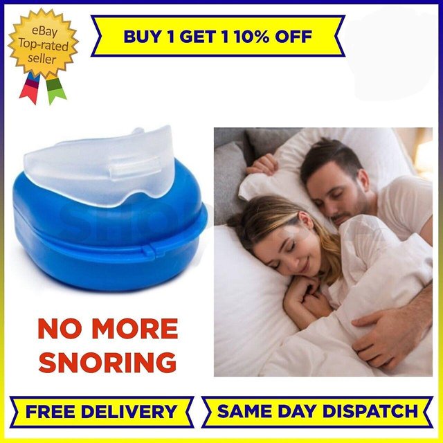 NHS anti-snoring device anti-snoring mouth guard device sleep aid to stop apnea -GLS