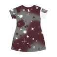 thumbnail image 2 of Senior 2025 Airbrush Apparel, Graduate, Gray, Maroon, T-Shirt Dress (AOP), 2 of 4